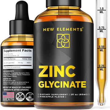 Liquid Zinc Glycinate Supplement - New Elements