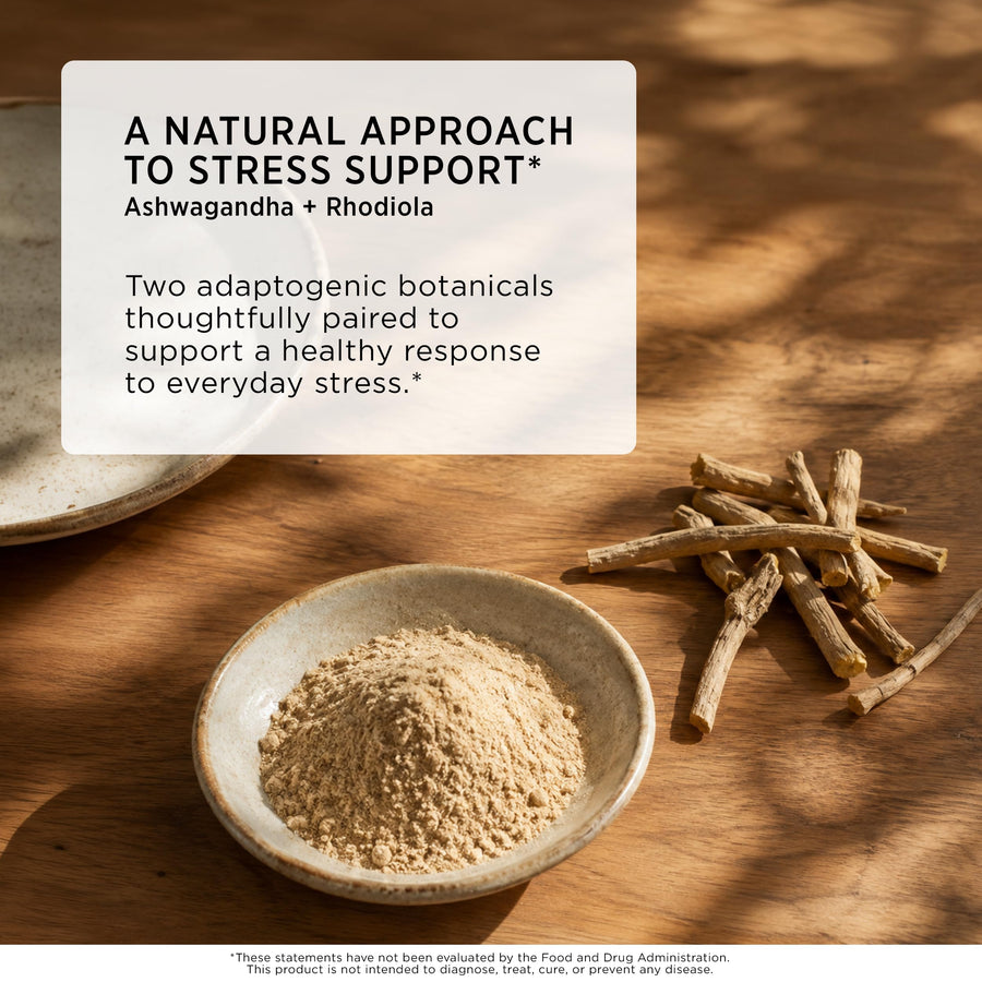 New Elements Ashwagandha Supplements 600mg per Serving with Saffron, Rhodiola Rosea, L-Theanine & Magnesium Glycinate, 5-in-1 Stress Support, Calm Focus & Mood Balance, 60 Vegan Capsules — Amazon gallery image 4