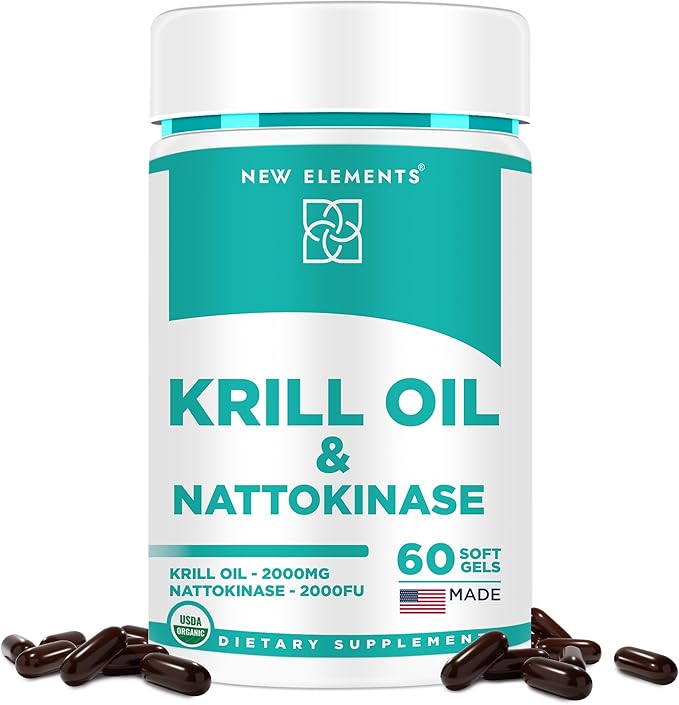 New Elements - Krill Oil Supplement With Nattokinase