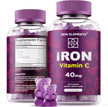 The Best Iron Supplement- New Elements Iron Gummies With Vitamin C