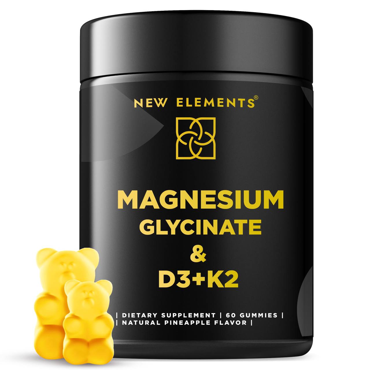 New Elements' Magnesium Glycinate Gummies With D3+K2