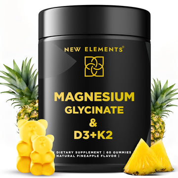 New Elements' Magnesium Glycinate Gummies With D3+K2