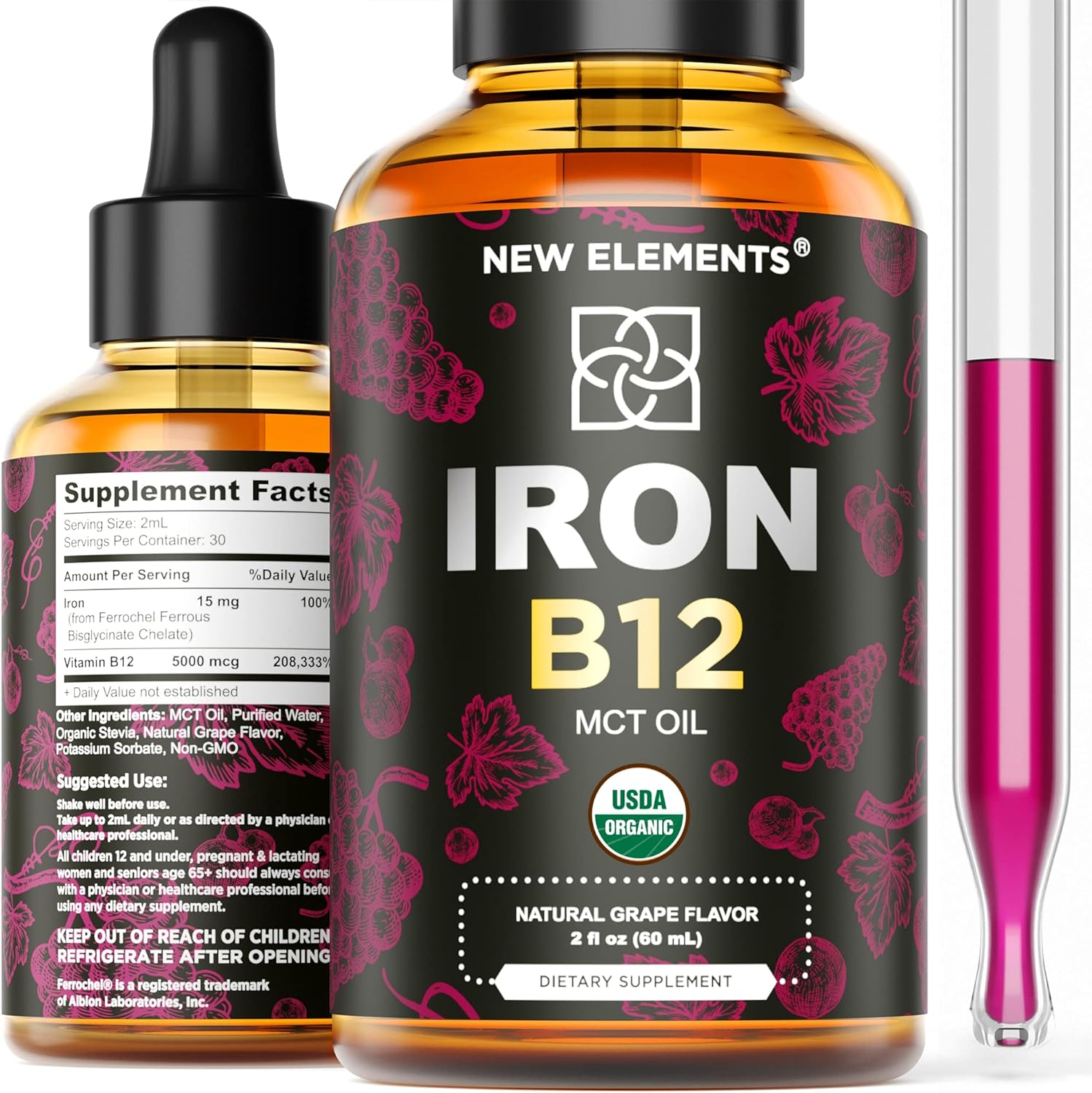 Liquid Iron & B12 Supplement
