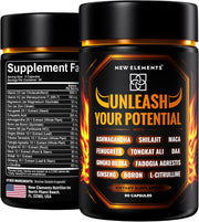 Testosterone Support for Men – Herbal Test Booster with Tongkat Ali, Fadogia Agrestis, Ashwagandha, Shilajit, Tribulus, Ginseng & Zinc | Energy, Strength & Vitality | 90 Capsules