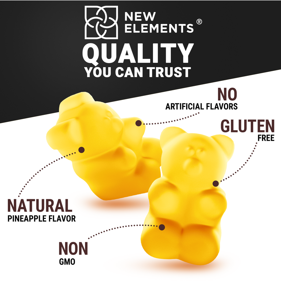 Magnesium Glycinate Gummies with Vitamin B6 – 500 mg Magnesium + 100 mg B6 | Sleep, Relaxation, Stress & Muscle Support | Vegan, Pineapple Flavor (60 Gummies)